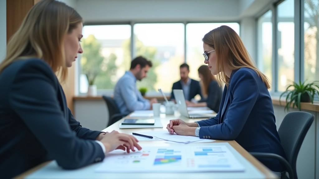 Espace de travail professionnel d'analyse du marché immobilier avec données et rapports